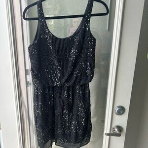 Gianni Bini Black Sequin Sleeveless Dress